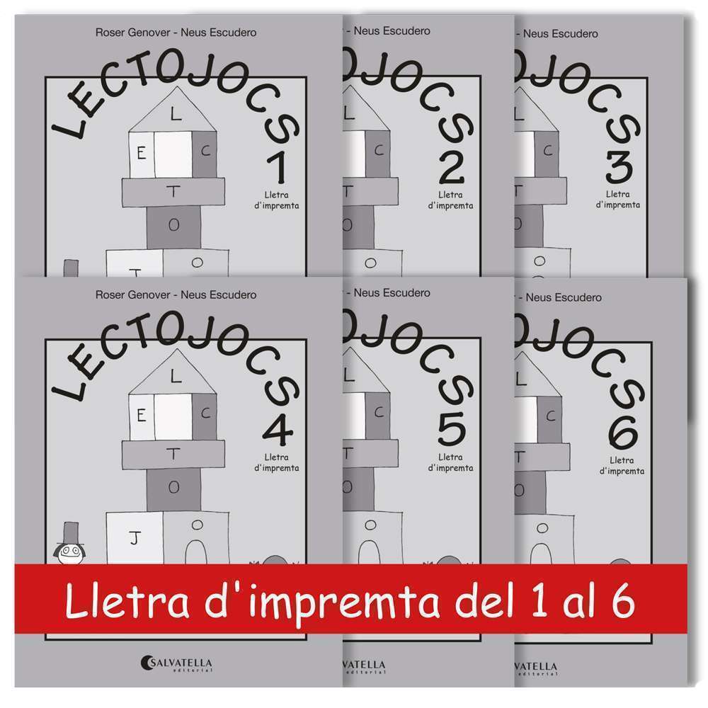 Col·lecció Lectojocs lletra d'impremta del 1 al 6